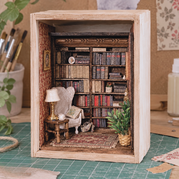 Miniature Library workshop door Miniatures Guild